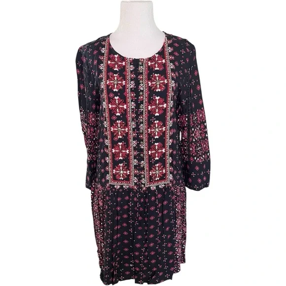 Anthropologie Navy and Red Mini Dress - Picture 3 of 9